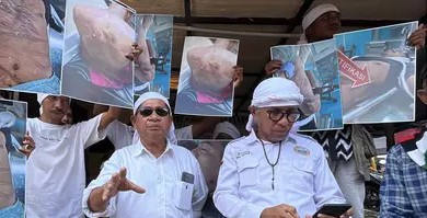 Warga Geruduk Polres Depok Kasus Penganiayaan TNI AL